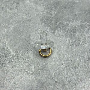 Swarovski Crystal Memories Baby Pacifier Gold Accent Christening Baby Shower